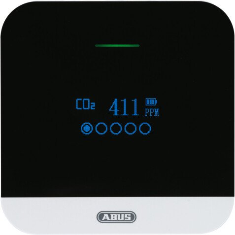 Détecteur CO2 Airsecure 60m² - Alerte sonore/visuelle, écran OLED
