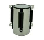 Enrouleur mural à sangle économique - Longueur 2 m x largeur 5 cm   - Noir