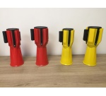 Enrouleur de sangle - Balise de sécurité - Rouge/Jaune  - Jaune - 3 m