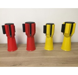Enrouleur de sangle - Balise de sécurité - Rouge/Jaune  - Jaune - 3 m