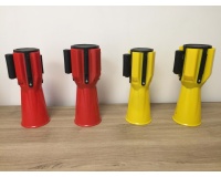 Enrouleur de sangle - Balise de sécurité - Rouge/Jaune