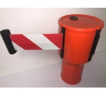 Enrouleur de sangle - Balise de sécurité - Rouge/Jaune