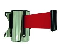 Enrouleur mural à sangle économique - Longueur 2 m x largeur 5 cm   - Rouge