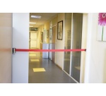 Enrouleur mural à sangle économique - Longueur 2 m x largeur 5 cm   - Noir