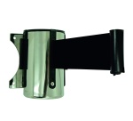 Enrouleur mural à sangle économique - Longueur 2 m x largeur 5 cm   - Noir