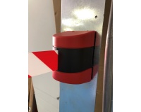 Enrouleur mural - Sangle rouge/blanc ou jaune/noir - 5/10m  - Rouge/Blanc - 5 mètres
