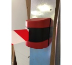 Enrouleur mural - Sangle rouge/blanc ou jaune/noir - 5/10m  - rouge et blanc - 10 mètres
