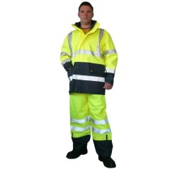 Veste/Pantalon haute visibilité – Jaune/Marine – Tenue sécurité  - XXXL