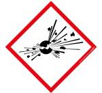 Lot d'étiquettes adhésives GHS01 – Danger Matières explosives – Vinyle