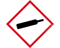 Étiquettes SGH04 Gaz sous pression - Losange - Vinyle laminé - 50 ex