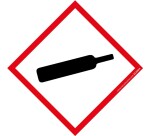 Lot d'étiquettes GHS04 Gaz sous pression - Losange - Vinyle laminé - 50 ex