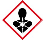 Lot d'étiquettes GHS08 - Risques Mutagènes - Vinyle adhésif