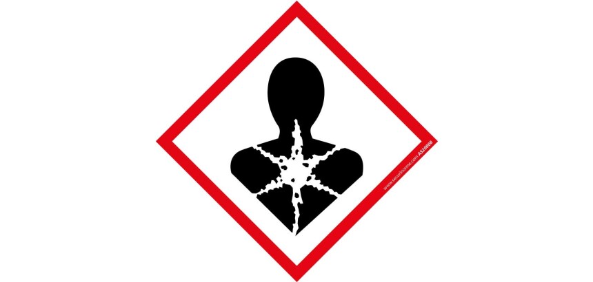 Lot d'étiquettes GHS08 - Risques Mutagènes - Vinyle adhésif