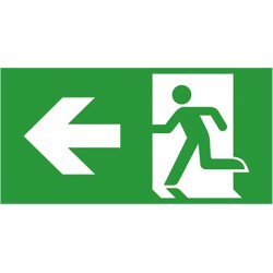 Adhésif Sortie de secours gauche 200x100mm - Vinyle
