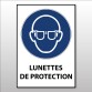 Panneau EPI - Lunettes de protection obligatoires - M004 - ISO 7010