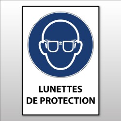 Panneau EPI - Lunettes de protection obligatoires - M004 - ISO 7010