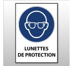 Panneau EPI - Lunettes de protection obligatoires - M004 - ISO 7010  - 210 x 148 mm (A5) - PVC dos adhésif