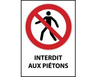 Panneau d'interdiction - Interdit aux piétons - P004 - ISO 7010
