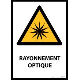 Panneau danger - Rayonnement optique - W027 - Norme ISO 7010