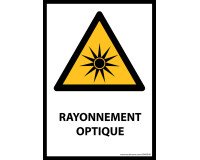 Panneau danger - Rayonnement optique - W027 - Norme ISO 7010  - Vinyle Souple Autocollant - A4