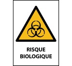 Panneau de danger - Risque biologique - W009 - ISO EN 7010  - Vinyle Souple Autocollant - A5