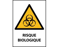 Panneau de danger - Risque biologique - W009 - ISO EN 7010  - PVC dos adhésif - A4
