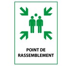 Panneau premiers secours - Point de Rassemblement - E007 - ISO 7010  - PVC - A3