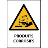Panneau de danger - Produits Corrosifs - W023 - ISO EN 7010