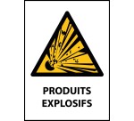 Panneau danger - Produits Explosifs - W002 - Norme ISO 7010   - PVC à visser - A4