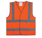 Gilet sécurité - Orange fluo 4 bandes rétroréfléchissantes  - XXL