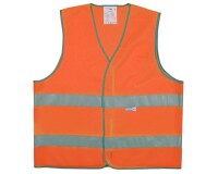 Gilet de sécurité ECO+ orange fluo bandes réfléchissantes  - XL