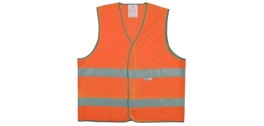 Gilet de sécurité ECO+ orange fluo bandes réfléchissantes  - M