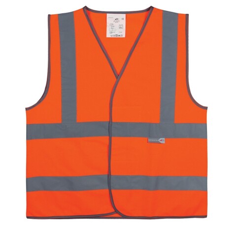 Gilet de sécurité - Orange à 4 bandes rétroréfléchissantes  - M