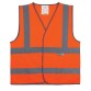 Gilet de sécurité - Orange à 4 bandes rétroréfléchissantes  - M