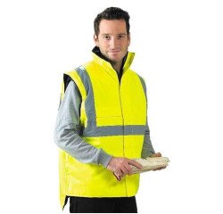 Gilet de sécurité EPI - Jaune fluo avec bandes rétro-réfléchissantes  - XXL