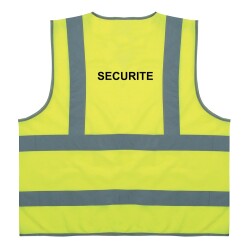 Gilet de sécurité - Jaune à 4 bandes rétroréfléchissantes