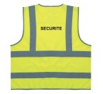 Gilet de sécurité EPI - 4 bandes jaunes fluo rétroréfléchissantes  - XL