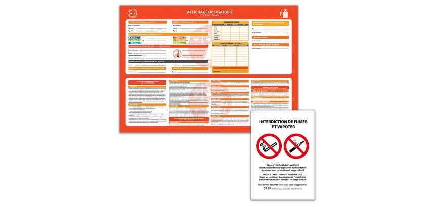 Kit d’Affichage Obligatoire pour Entreprises de 50 Salariés et Plus  - A3