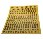 Kit - Chiffres magnétiques prédécoupés A4 - Fond jaune ou blanc