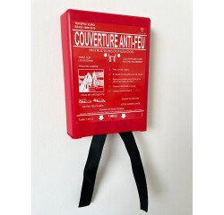 Kit - Couverture anti-feu avec conteneur rigide - EN1869  - 1200 x 1800 mm