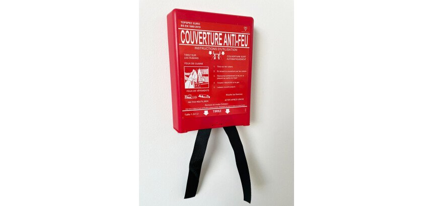 Kit - Couverture anti-feu avec conteneur rigide - EN1869  - 1200 x 1800 mm