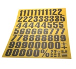 Kit - Chiffres magnétiques prédécoupés A4 - Fond jaune ou blanc