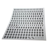 Kit - Chiffres magnétiques prédécoupés A4 - Fond jaune/blanc
