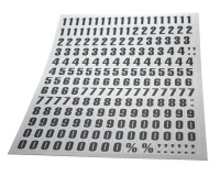 Kit - Chiffres magnétiques prédécoupés A4 - Fond jaune/blanc