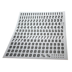 Kit - Chiffres magnétiques prédécoupés A4 - Fond jaune/blanc