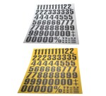 Kit - Chiffres magnétiques prédécoupés A4 - Fond jaune ou blanc