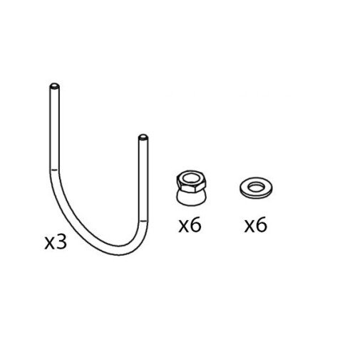 Kit de fixation complet pour barrière bloc parking