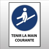 Panneau EPI - Obligation de tenir la main courante - M029