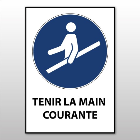 Panneau EPI - Obligation de tenir la main courante - M029