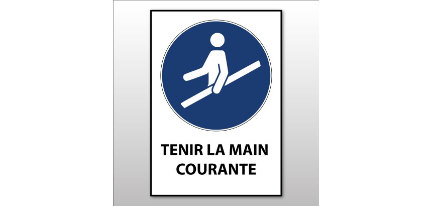 Panneau EPI - Obligation de tenir la main courante - M029